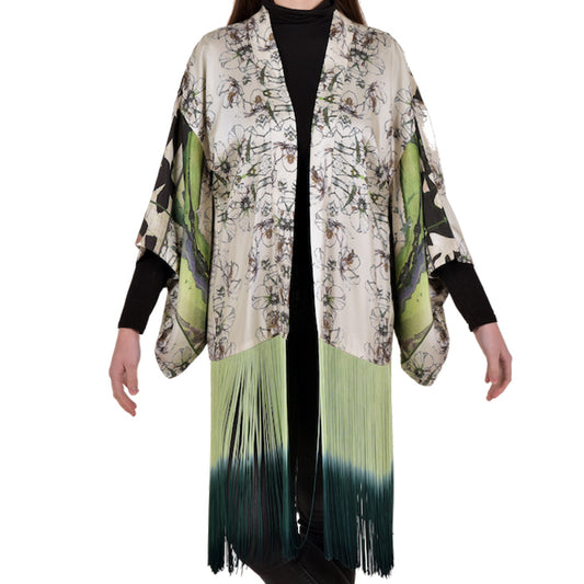 "Octagon" silk kimono